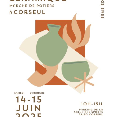 Marché De Potiers organisé à Corseul, dans les Côtes d'Armor en Bretagne les 14 et 15 juin 2025.