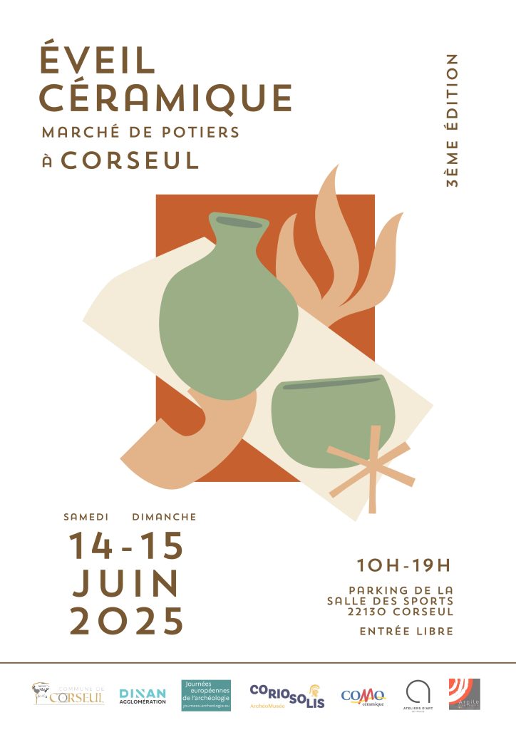 Marché De Potiers organisé à Corseul, dans les Côtes d'Armor en Bretagne les 14 et 15 juin 2025.