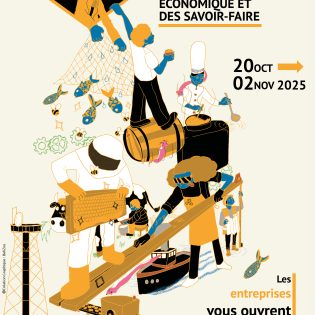 Affiche A4 promotionnelle des Semaines du Tourisme économique et des savoir-faire en Bretagne 2025