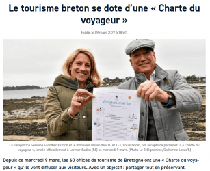 2022 03 11 17 08 56 Le Tourisme Breton Se Dote D’une « charte Du Voyageur » Bretagne Le Télégram